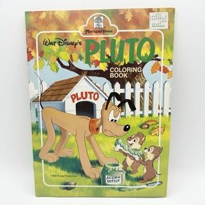 Vintage Pluto Walt Disney Coloring Book UNUSED Merrigold Press